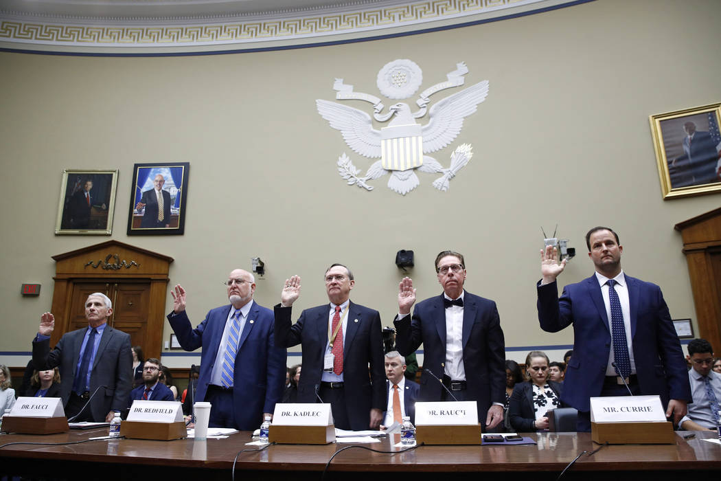 From left, Dr. Anthony Fauci, director of the National Institute of Allergy and Infectious Dise ...