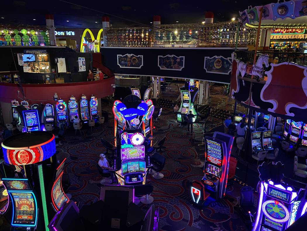 Circus Circus casino floor pictured on March 12, 2020, in Las Vegas. (Rachel Aston/Las Vegas Re ...