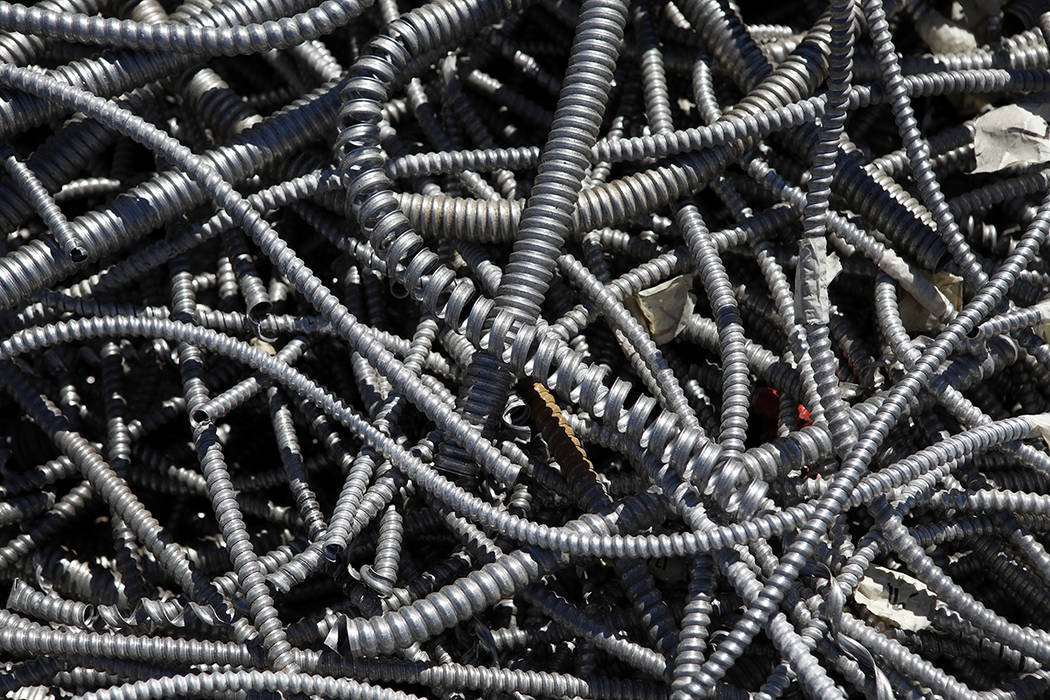 Scrap metal recycling pile. (Review-Journal file photo)