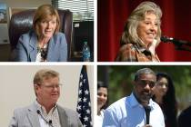 Incumbents Susie Lee, clockwise from top left, Dina Titus, Steven Horsford and Mark Amodei were ...