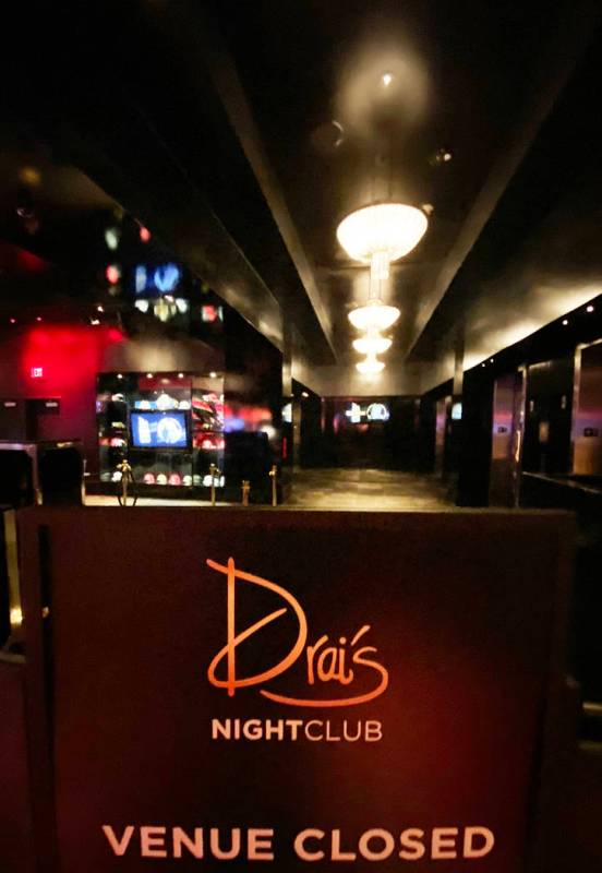 Notice of the temporary closure of Drai's Beachclub & Nightclub at The Cromwell due to conc ...