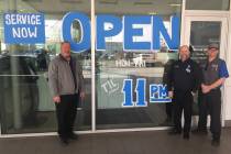 Members of the Findlay North Volkswagen team are, from left, fixed operations manager Russ Garc ...