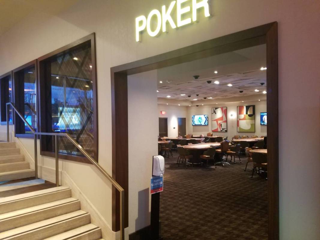 The poker room at Palace Station was empty on Tuesday, March 17, 2020. (Richard N. Velotta/Las ...