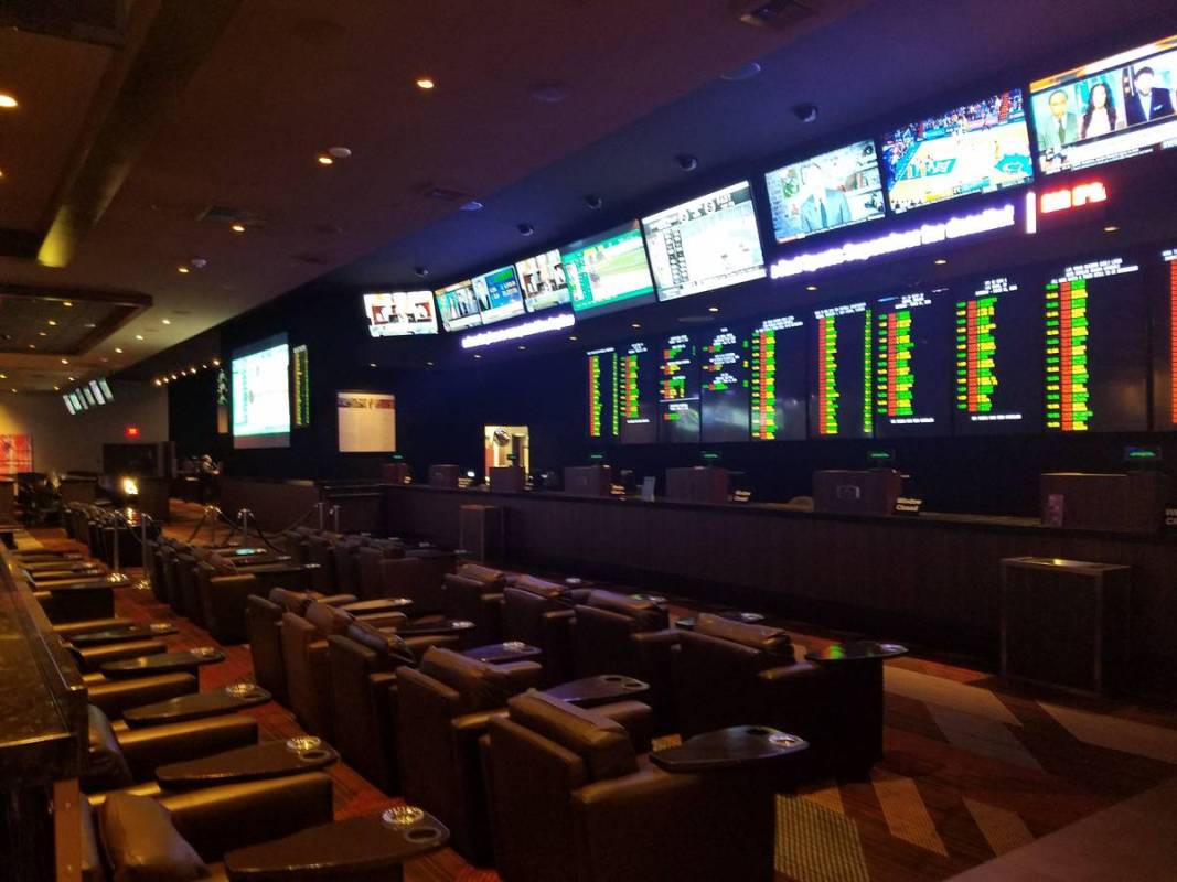 With no games on which to wager, the sportsbook at Palace Station was empty on Tuesday, March 1 ...