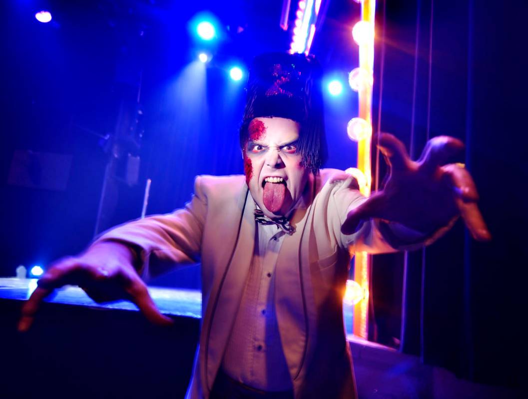 Zombie Burlesque star Enoch Augustus Scott, as Zenoch, mugs backstage before the show in the V ...