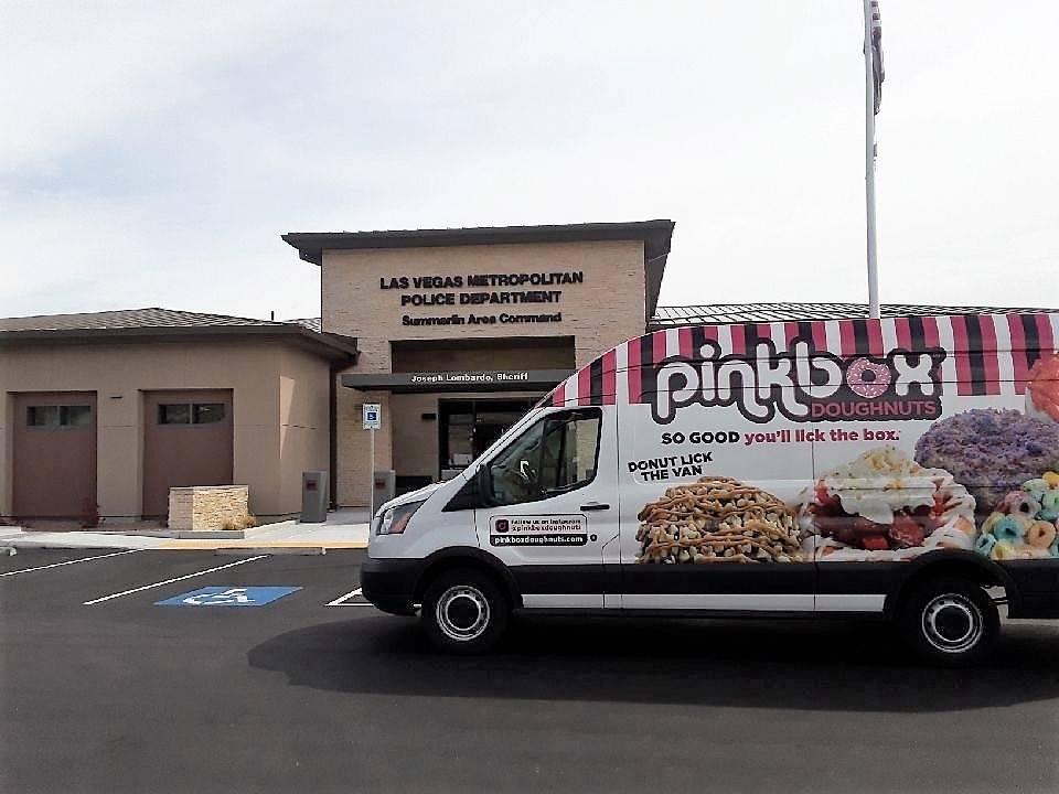 As a thank you to first responders, Pinkbox Doughnuts is delivering free doughnuts every day to ...