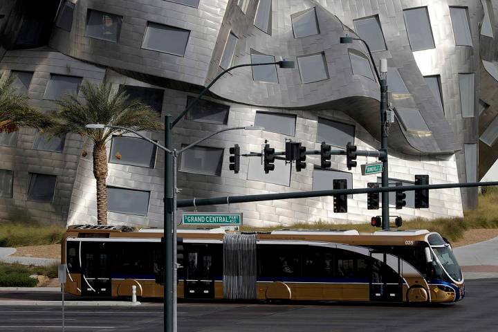 An RTC Transit bus cruises past the Cleveland Clinic Lou Ruvo Center for Brain Health at the in ...