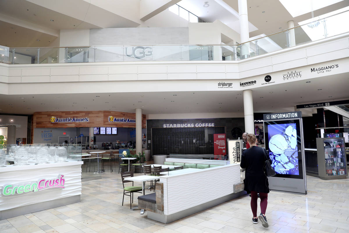 Fashion Show mall in Las Vegas closes down on Wednesday, March 18, 2020. (Elizabeth Page Brumle ...