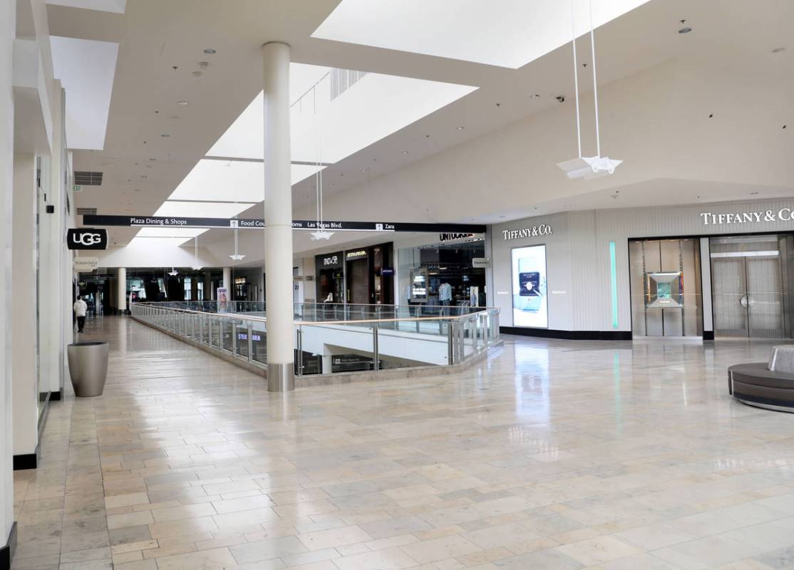 Fashion Show mall in Las Vegas closes down on Wednesday, March 18, 2020. (Elizabeth Page Brumle ...