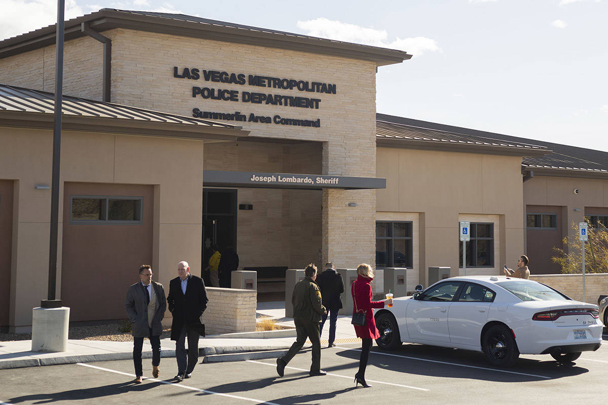 The new Summerlin Area Command is seen during the official grand opening on Wednesday, Jan. 29, ...