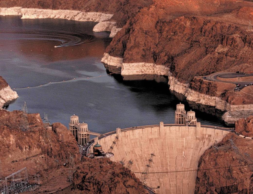 The water level at Lake Mead in 2002. That year was the driest year ever recorded on the Colora ...