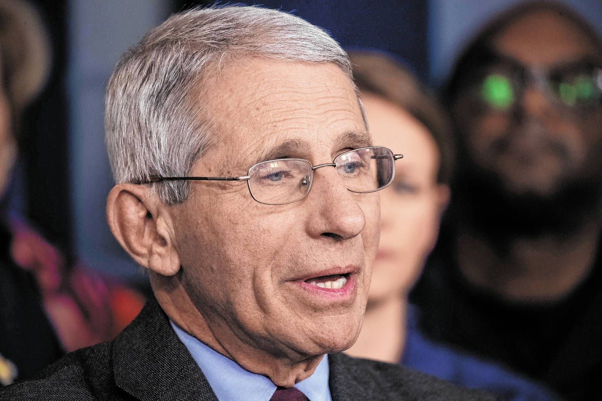 Dr. Anthony Fauci, director of the National Institute of Allergy and Infectious Diseases, speak ...