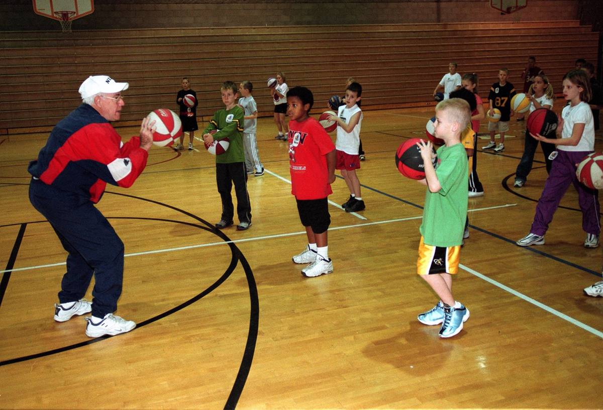 In this 2001 file photo, Howie Landa conducts a basketball camp at the White Middle School in H ...