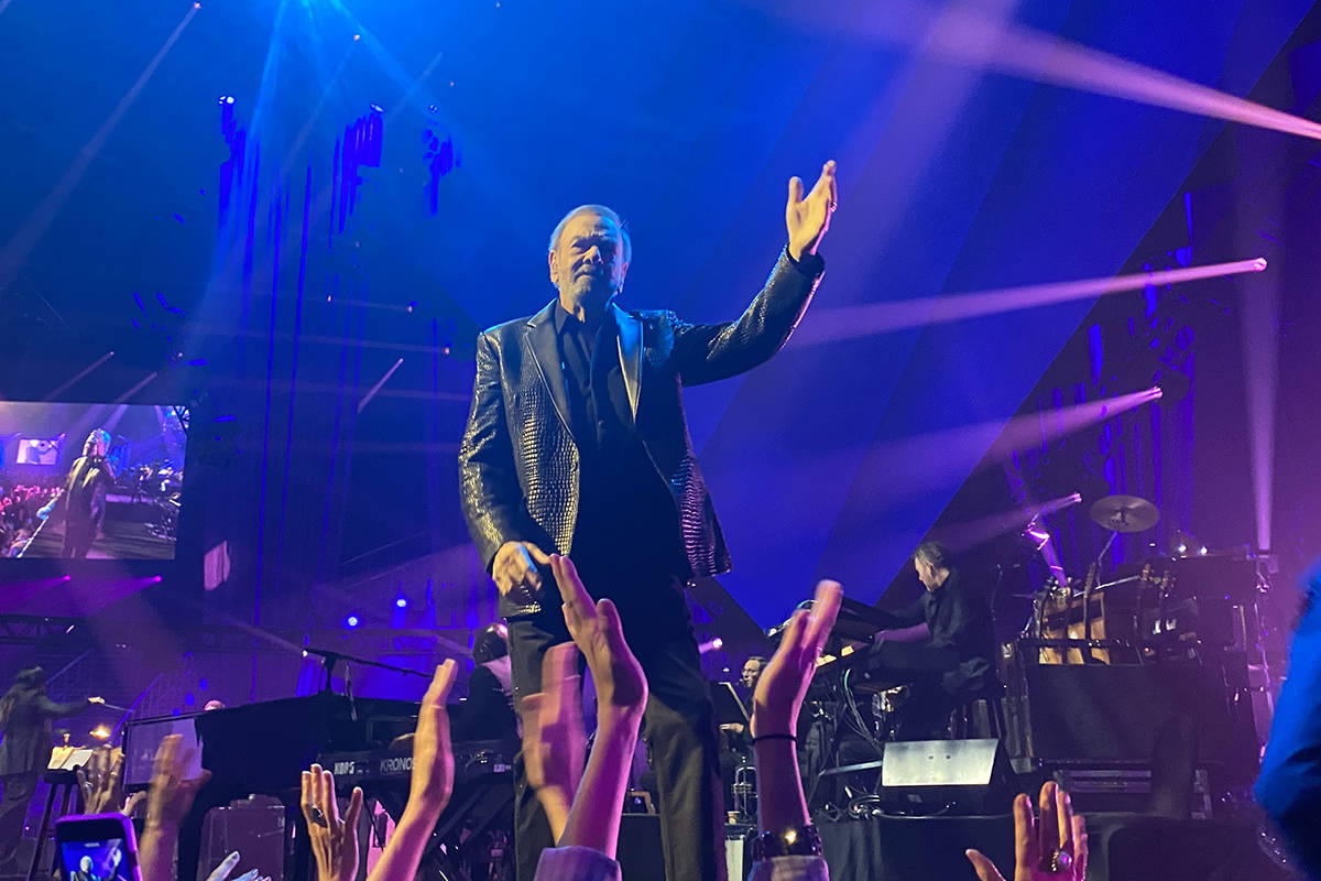 Neil Diamond performs during the 24th annual Keep Memory Alive Power of Love gala at MGM Grand ...