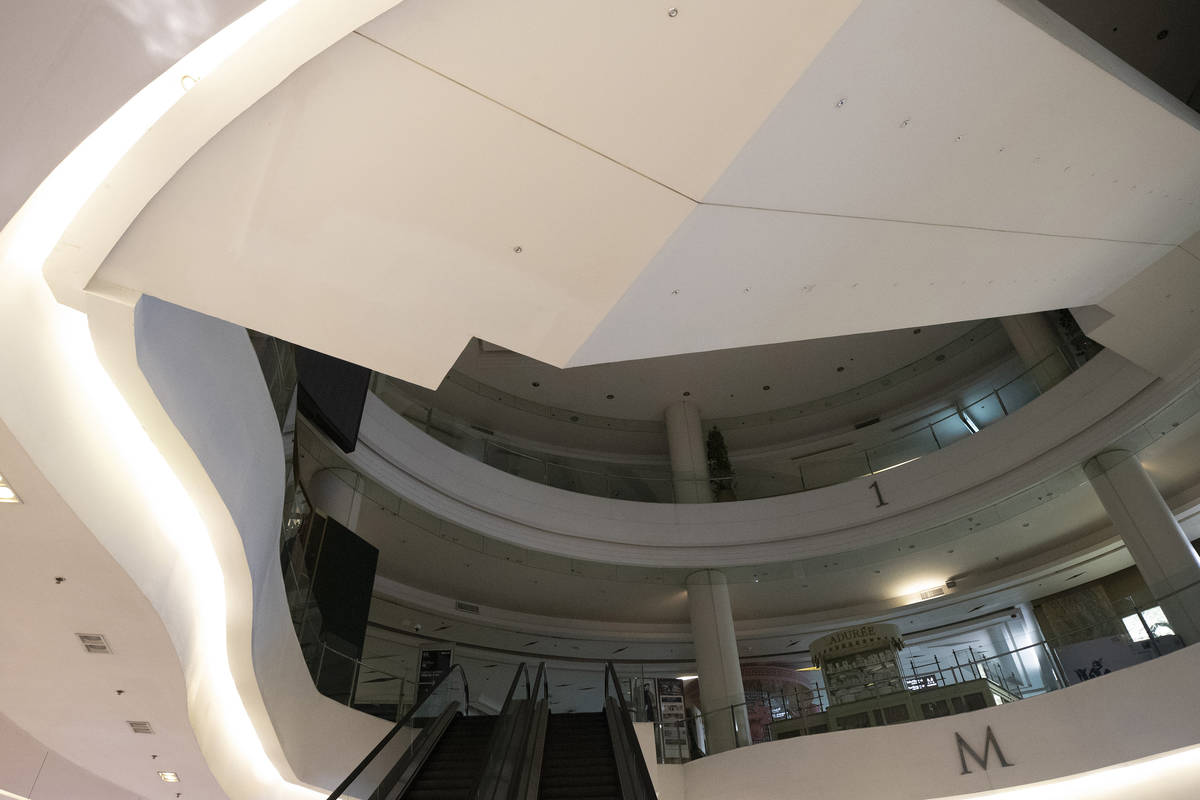 A shopping mall is empty in Bangkok, Thailand, Monday, March 23, 2020. The governor of the Thai ...