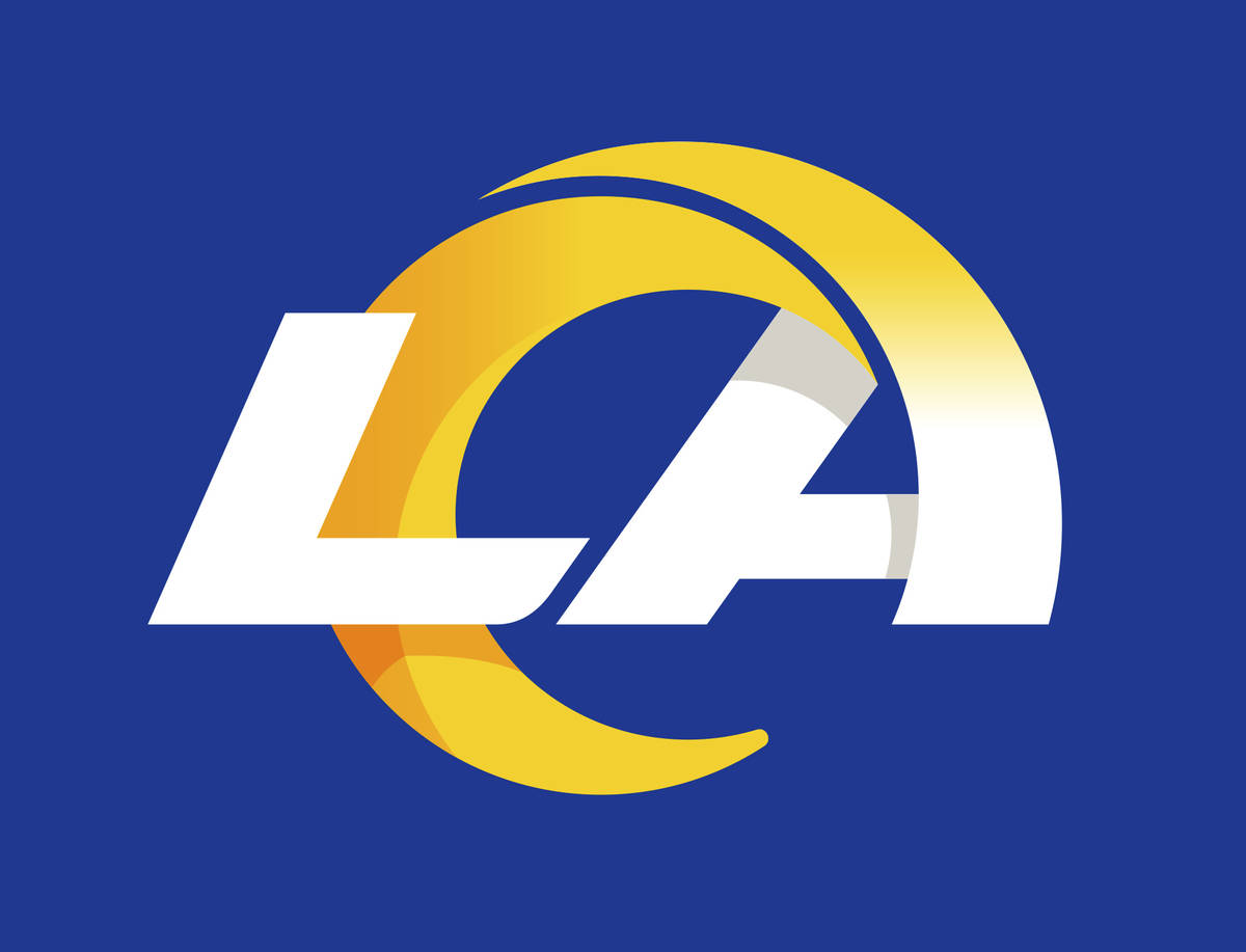 This graphic provided by the Los Angeles Rams shows a new stylized LA Rams logo, released by th ...