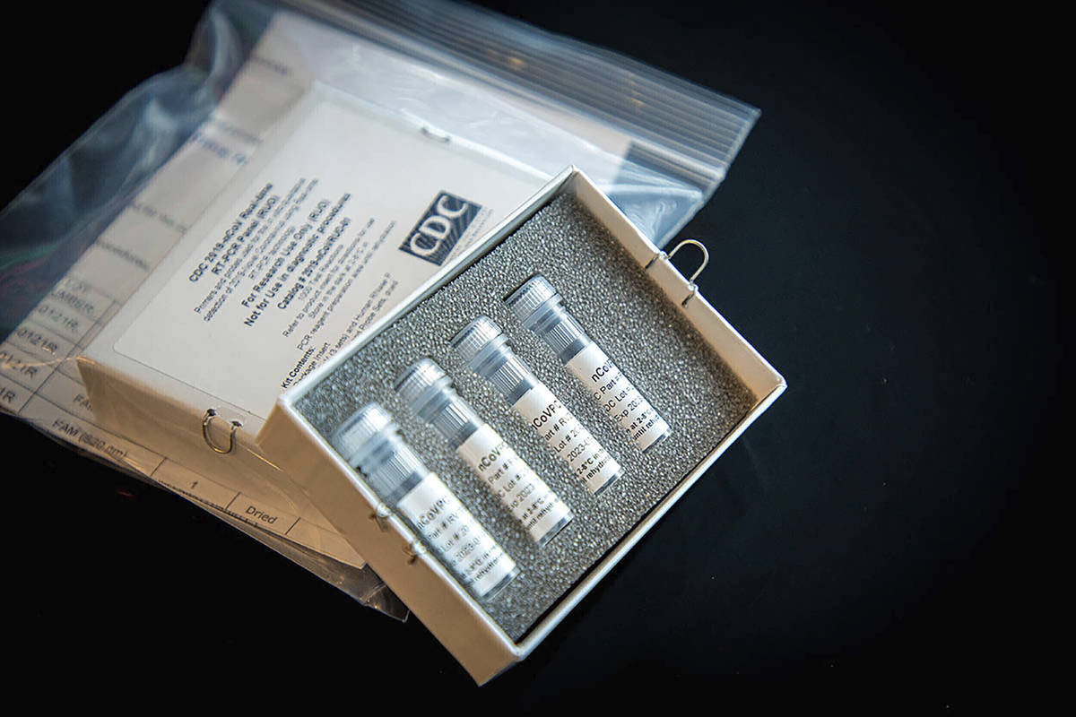 This photo shows CDC's laboratory test kit for the new coronavirus. (CDC via AP)