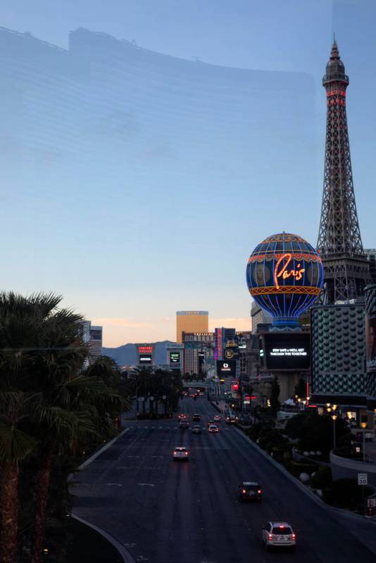 The Strip on Tuesday, March 24, 2020, in Las Vegas. (Ellen Schmidt/Las Vegas Review-Journal) @e ...