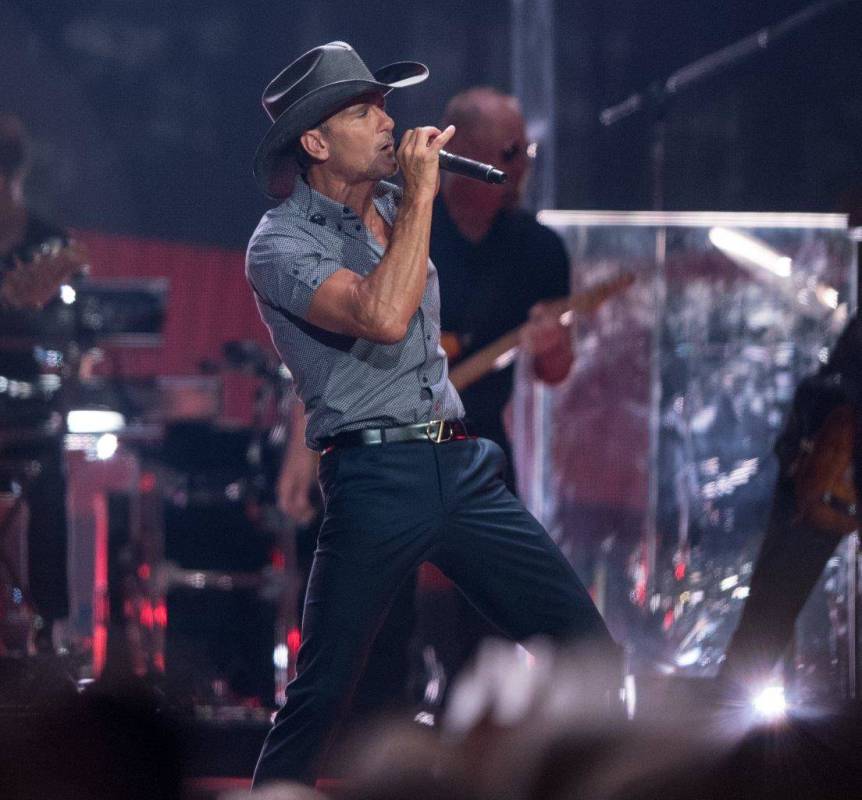 Faith Hill and Tim McGraw performed at the T-Mobile Arena last night (July 13). (Tom Donoghue)