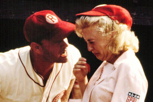 Tom Hanks and Lori Petty in "A League of Their Own." (Columbia Pictures)