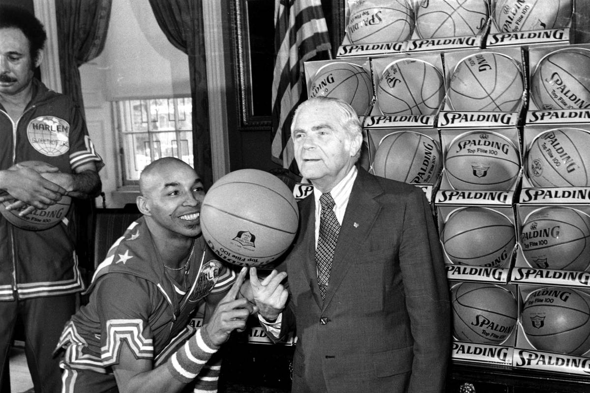 FILE - In this Feb. 15, 1977, file photo, the Harlem Globetrotters' Fred "Curly" Neal ...