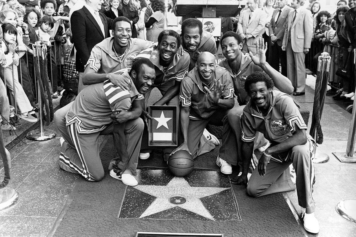 The Harlem Globetrotters are honored with a star in the Hollywood Walk of Fame, the 1,741st, on ...