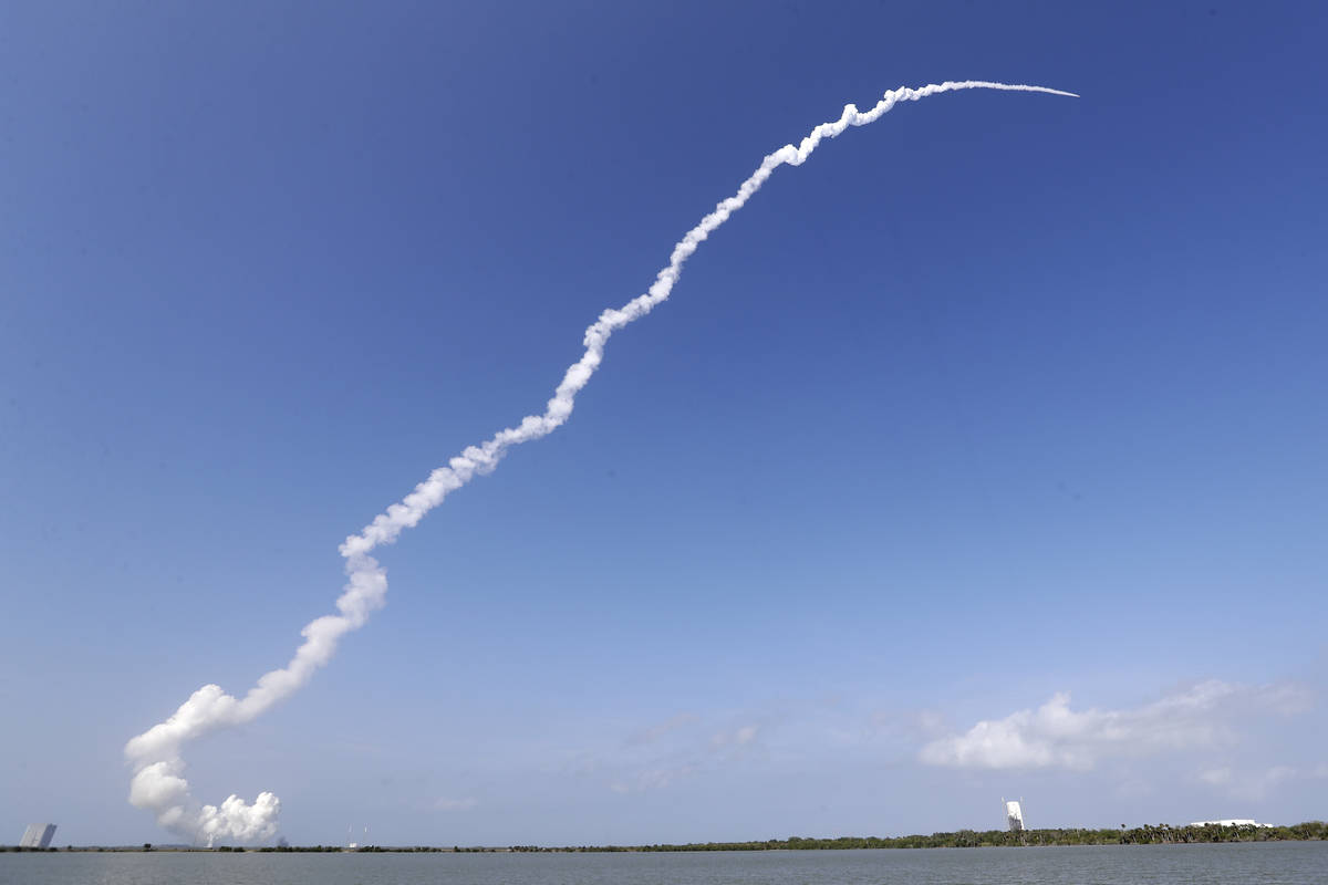 A United Launch Alliance Atlas V rocket lifts off from launch complex 41 at the Cape Canaveral ...