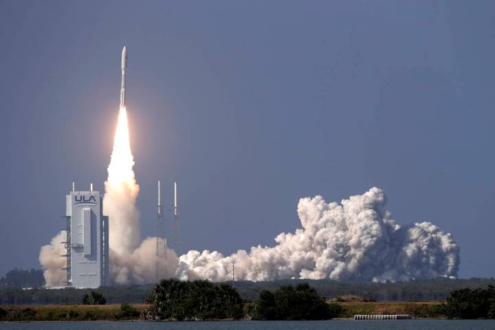 A United Launch Alliance Atlas V rocket lifts off from launch complex 41 at the Cape Canaveral ...