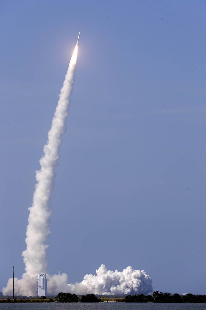 A United Launch Alliance Atlas V rocket lifts off from launch complex 41 at the Cape Canaveral ...