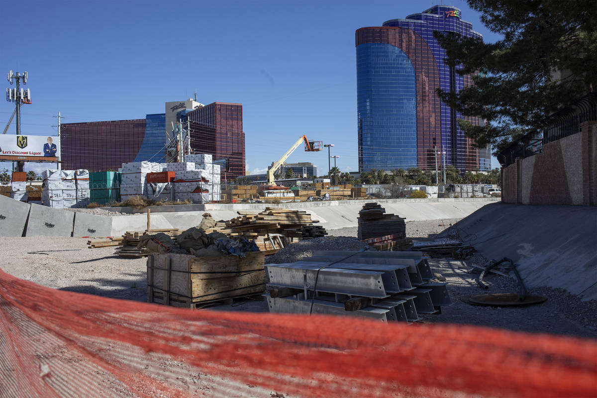 The Rio is behind a construction site on Friday, March 27, 2020, in Las Vegas. (Ellen Schmidt/L ...