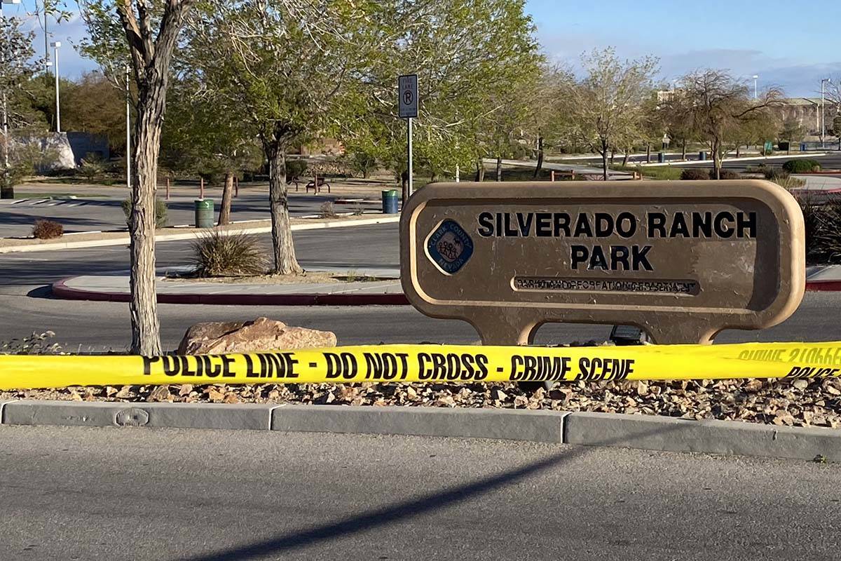 Las Vegas homicide detectives were investigating a report of a body at Silverado Ranch Park on ...