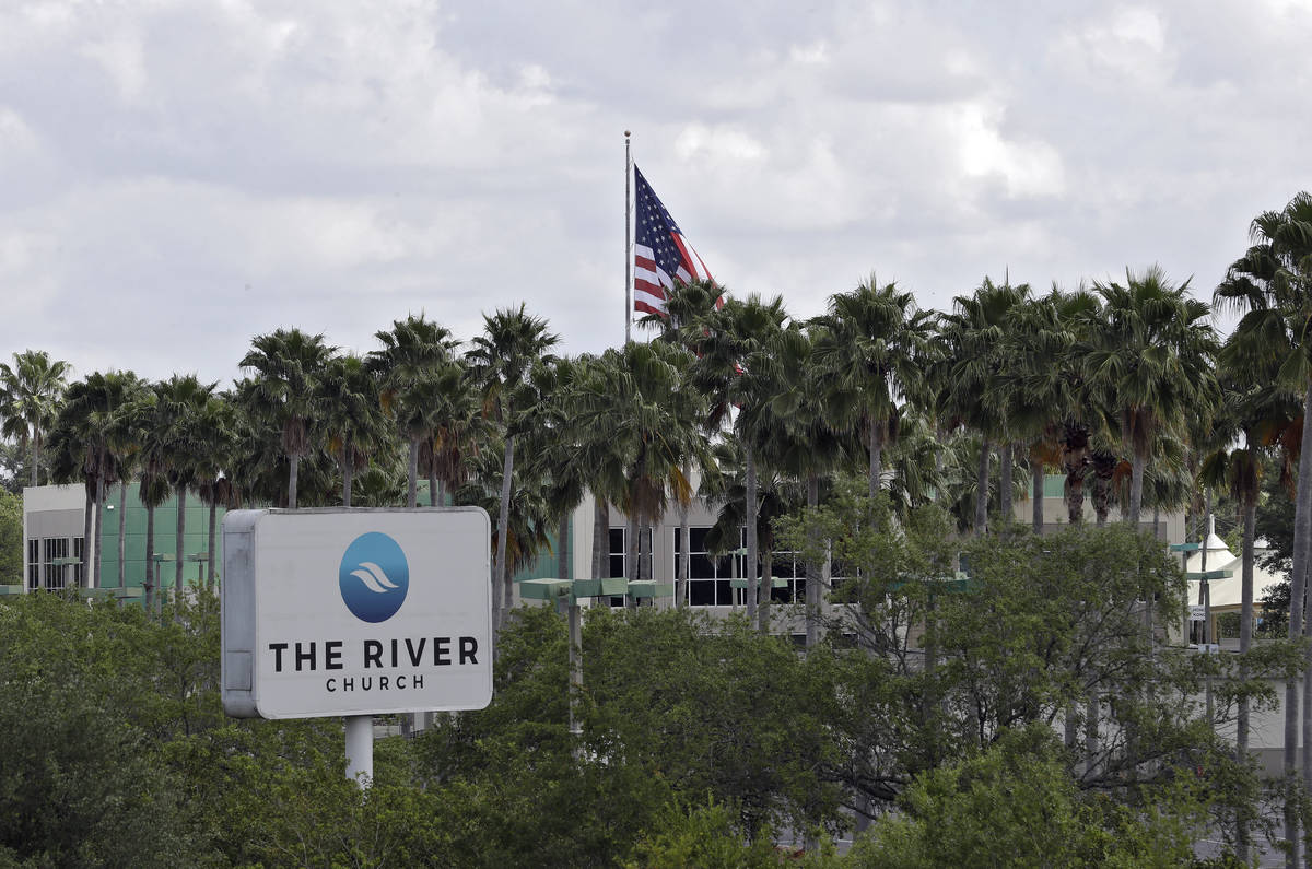 The River Church is shown Monday, March 30, 2020, in Tampa, Fla. The Hillsborough County Sherif ...