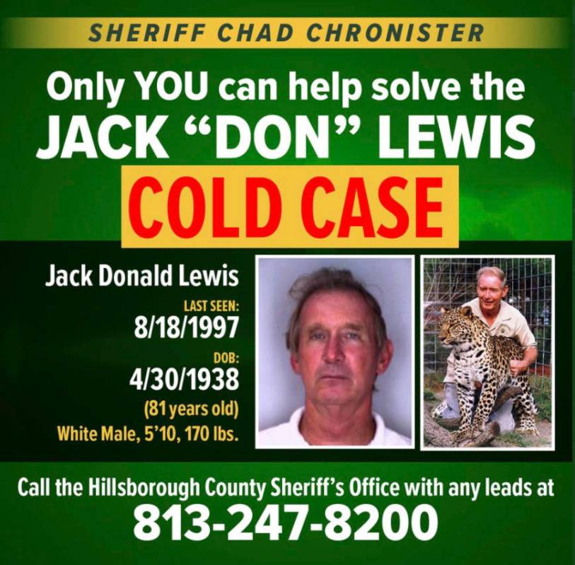 This notice posted on the Twitter account of Hillsborough County Sheriff Chad Chronister on Mon ...