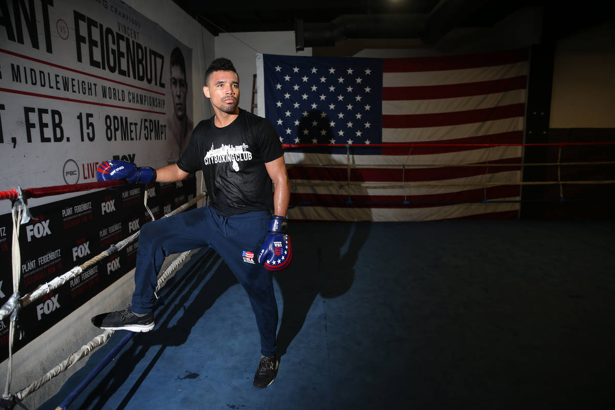 Rahim Gonzales poses for a portrait at City Boxing Club in Las Vegas, Friday, Feb. 28, 2020. Go ...