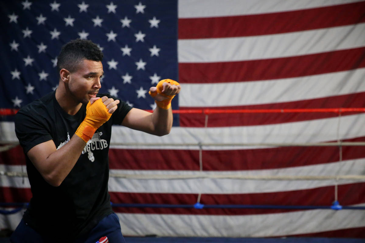 Rahim Gonzales during a workout at City Boxing Club in Las Vegas, Friday, Feb. 28, 2020. Gonzal ...