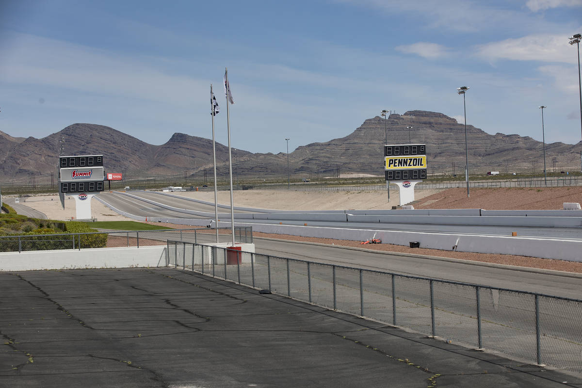 The Strip at the Las Vegas Motor Speedway in Las Vegas, Sunday, April 5, 2020. Sunday would hav ...