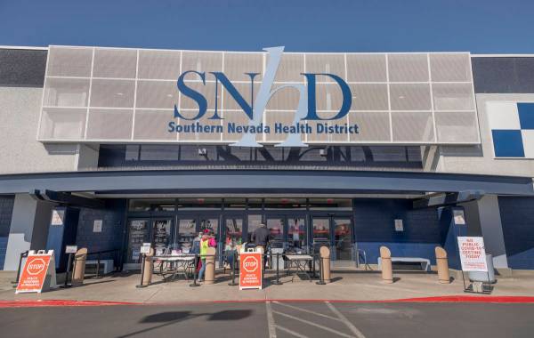The Southern Nevada Health District is seen on Friday, March 27, 2020. (Elizabeth Page Brumley/ ...