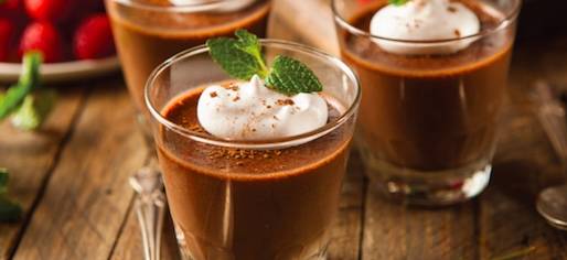 Dark chocolate mousse with fresh strawberries is part of Honey Salt's takeout Passover menu. (H ...
