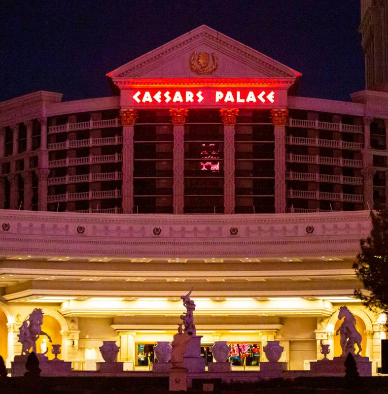 A view of Caesars Palace in Las Vegas on Thursday, April 2, 2020. Caesars Entertainment Corp. a ...