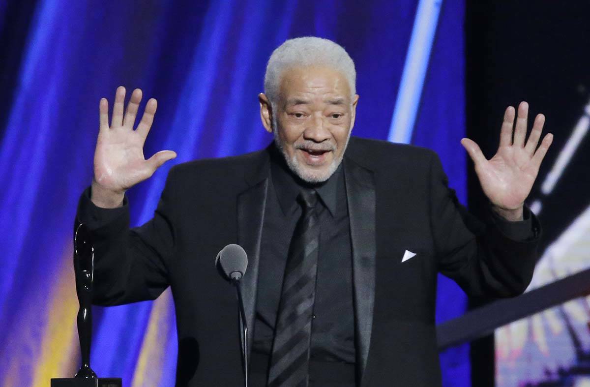 Singer-songwriter Bill Withers speaks at the Rock and Roll Hall of Fame Induction Ceremony in C ...