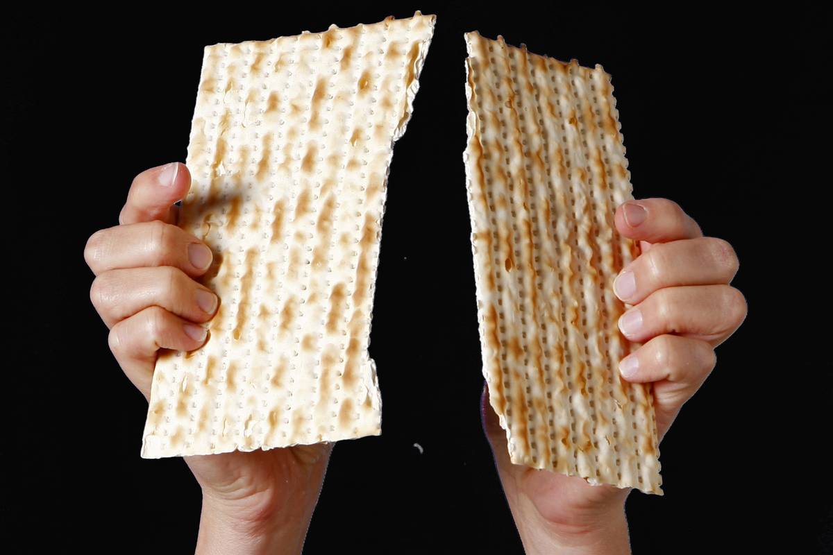 Matzo is a form of unleavened bread that is a staple during the Passover holiday. (Review-Journ ...