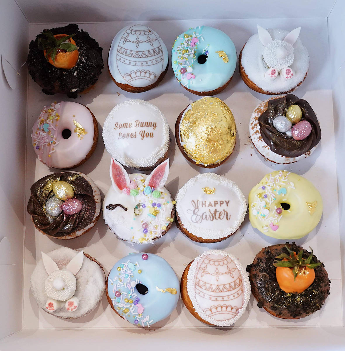 Easter-themed doughnuts at Saint Honore. (Saint Honore Doughnuts & Beignets)