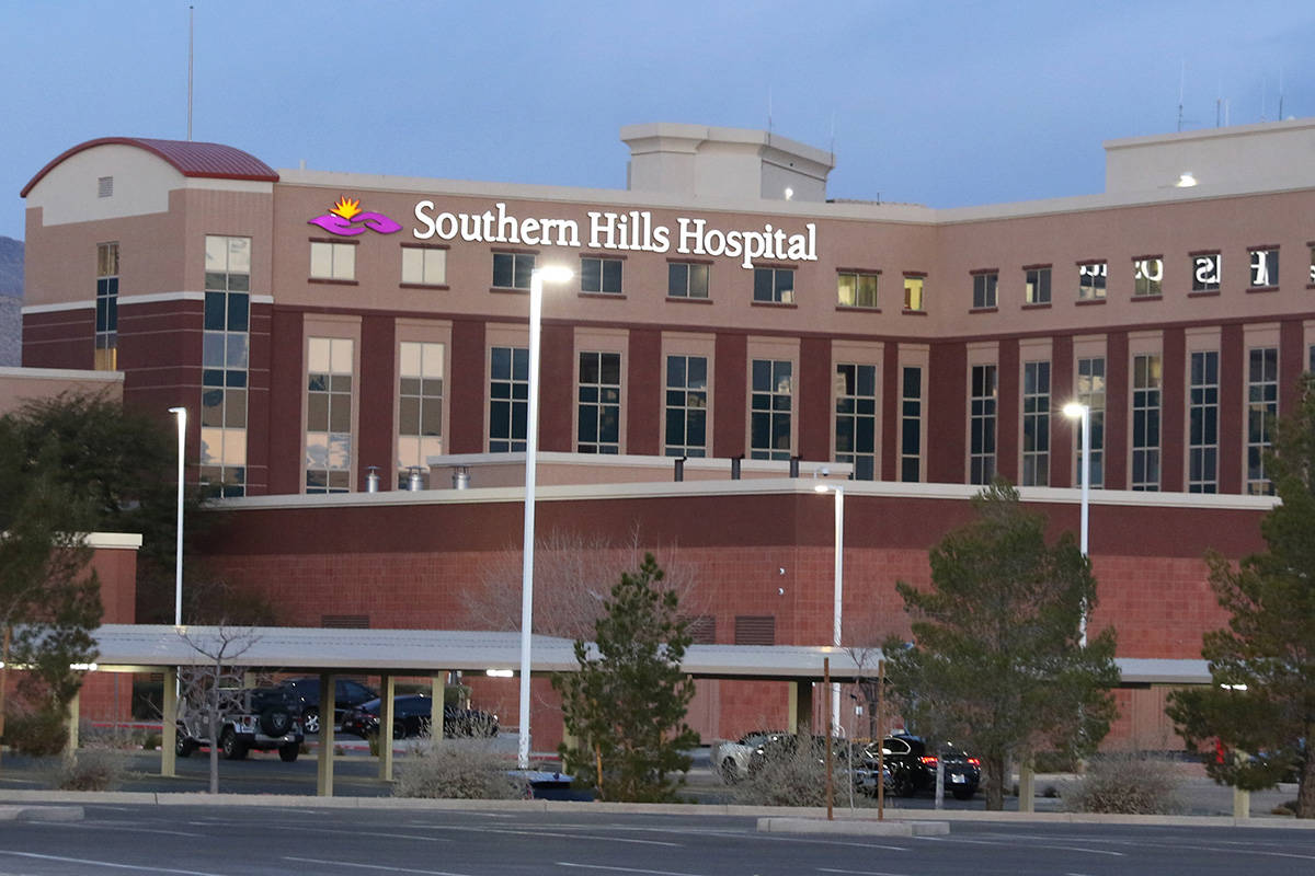Southern Hills Hospital is seen on Wednesday, Jan. 29, 2020, in Las Vegas. (Bizuayehu Tesfaye/L ...