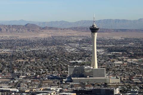 Wind gusts could reach 30 mph in the Las Vegas Valley on Saturday, April 4, 2020, according to ...