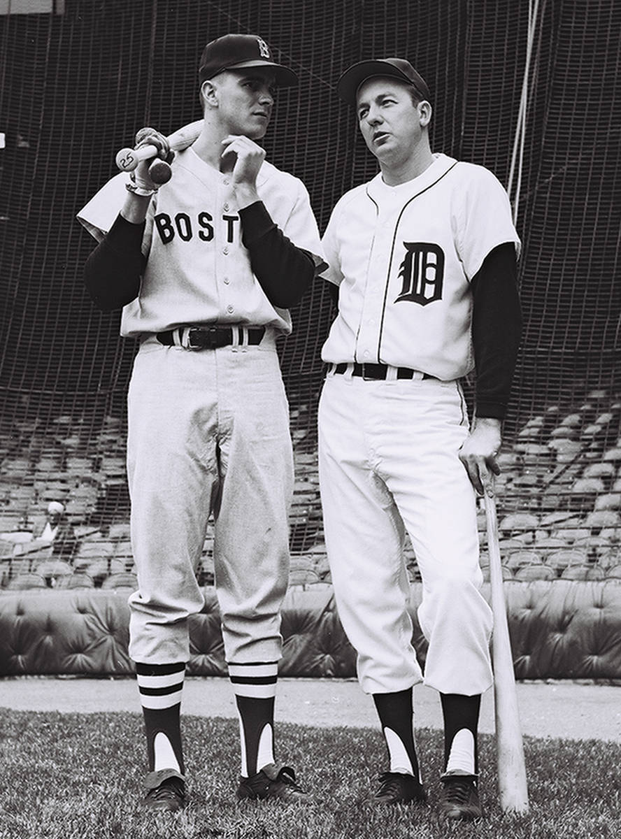 Al Kaline, shown with Tony Conigliaro of the Boston Red Sox, batted .297 with 3,007 career hit ...