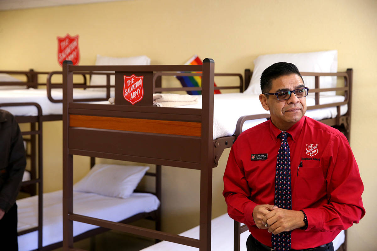 Juan Salinas, director of social services at the Salvation Army of Southern Nevada, during the ...