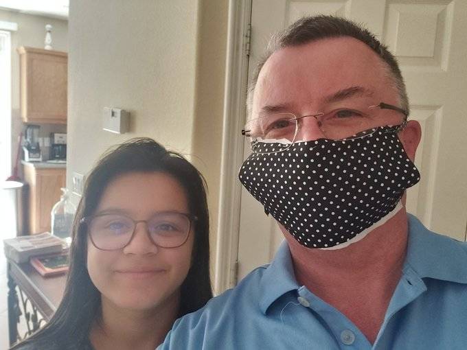 Chaz Wellington: My 11-year-old daughter Sophia made this mask for me!