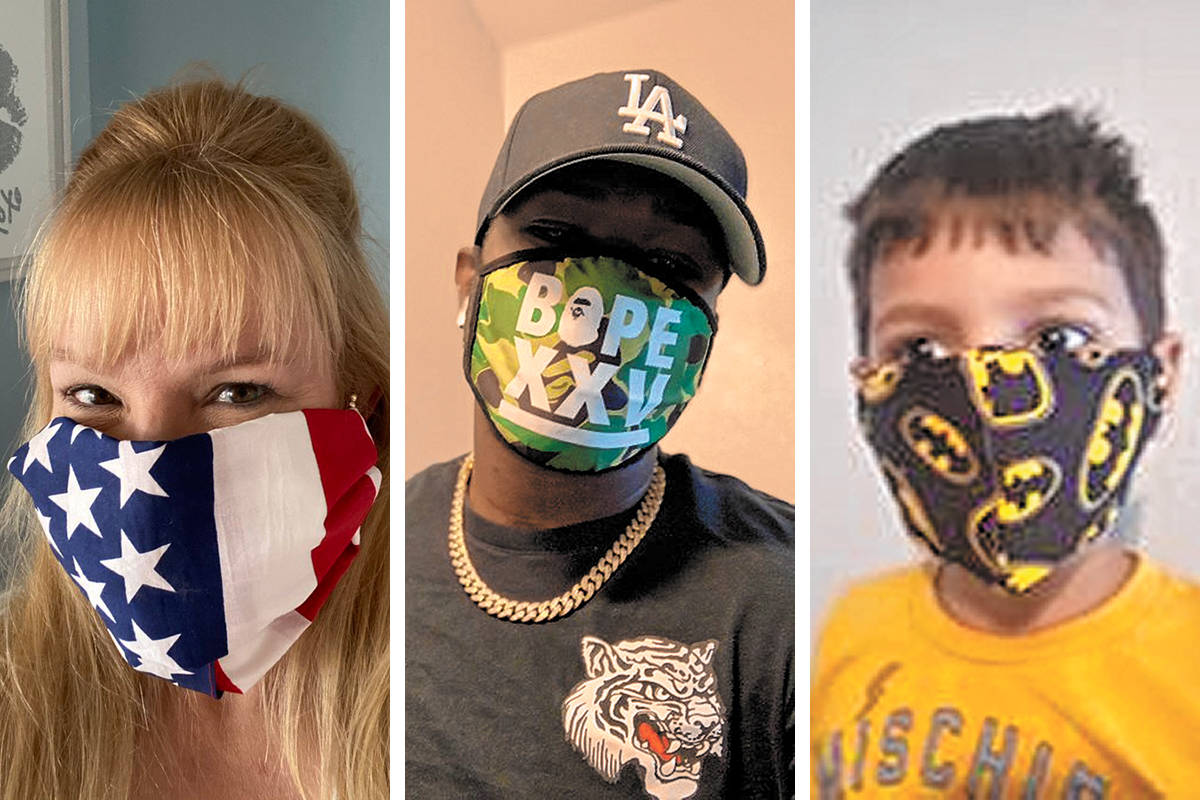 Some of the masks Review-Journal readers sent as part of #ShowYourMasks.