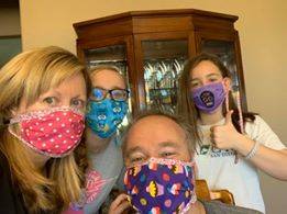 Teresa Greene Toplak: My amazing daughter made these masks for us.