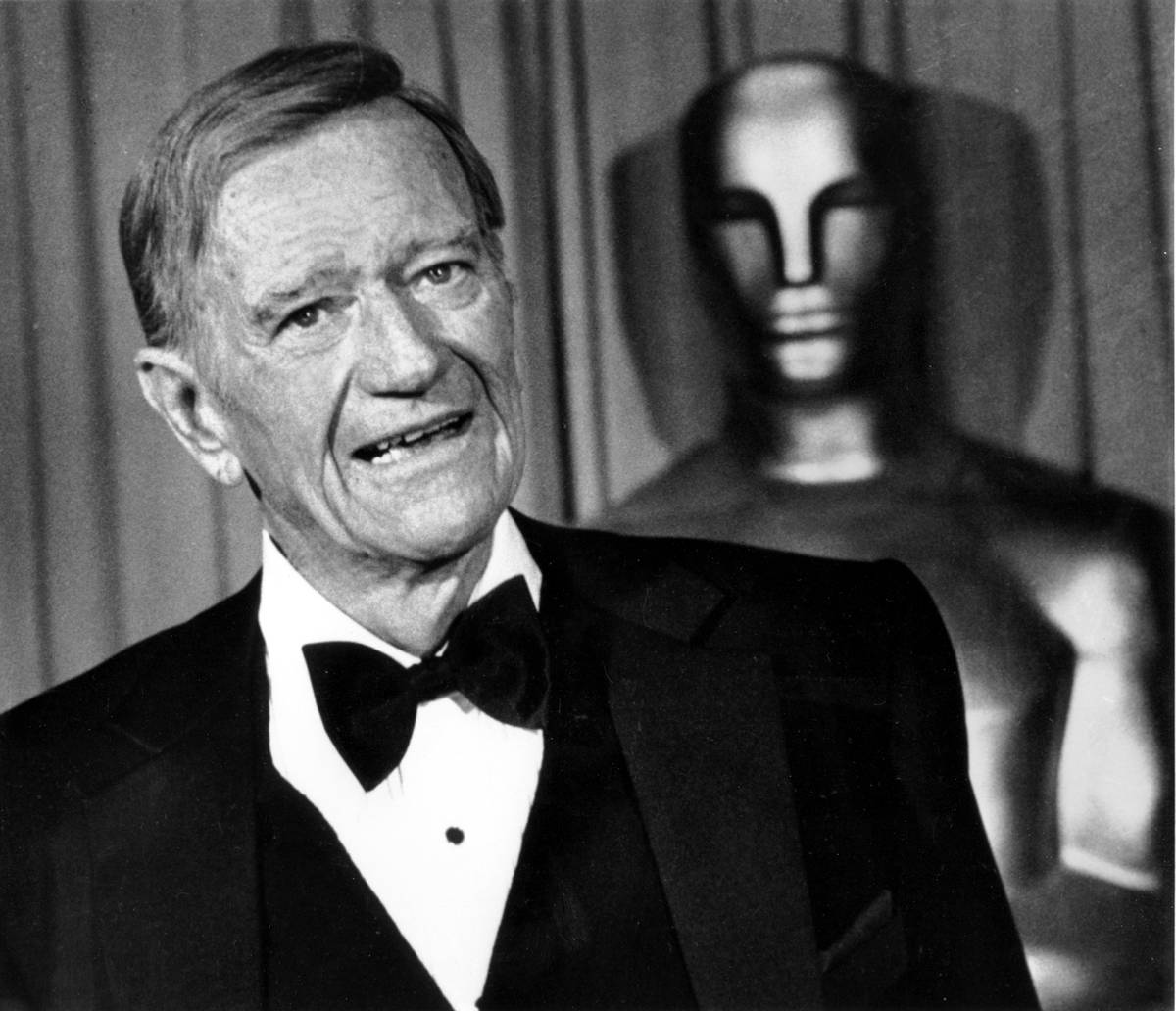 Actor John Wayne is shown at the 51st Annual Academy Awards in Hollywood, Ca. on April 9, 1979. ...